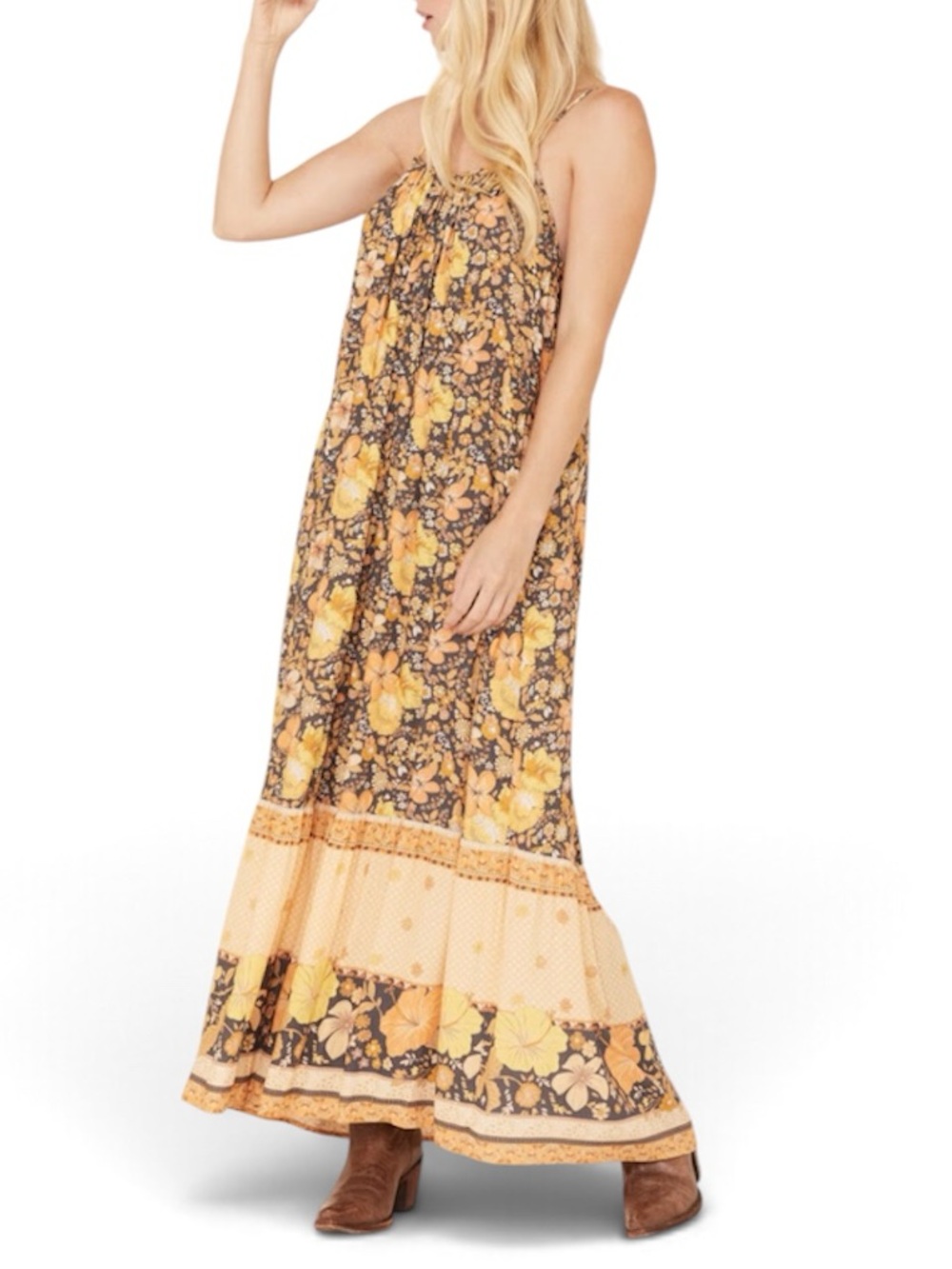 SPELL | Hibiscus Lane Strappy Floral Maxi Dress